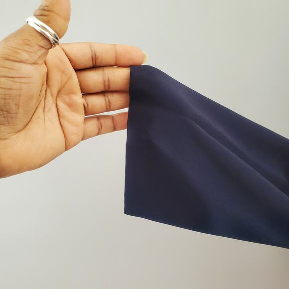 Adrienne Vittadini Navy Blue Long Sleeve Top Blouse M - Picture 5 of 8